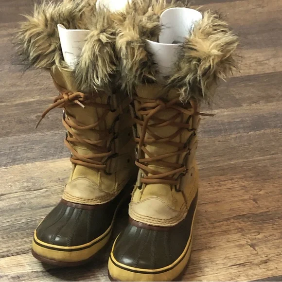 SOREL LEATHER BOOTS GREAT CONDITION 9 Sorel Boots Mens 9 Brown Leather Big Horn Felt Kaufman Snow  main image 3
